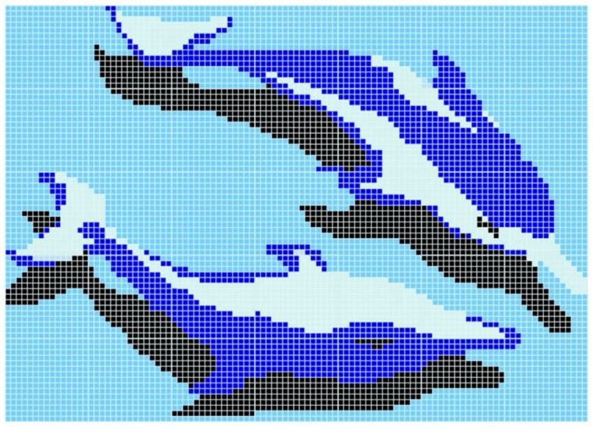 Mozaika szklana 164,3x230,1 cm Dunin Q Design/Lines Q Dolphins