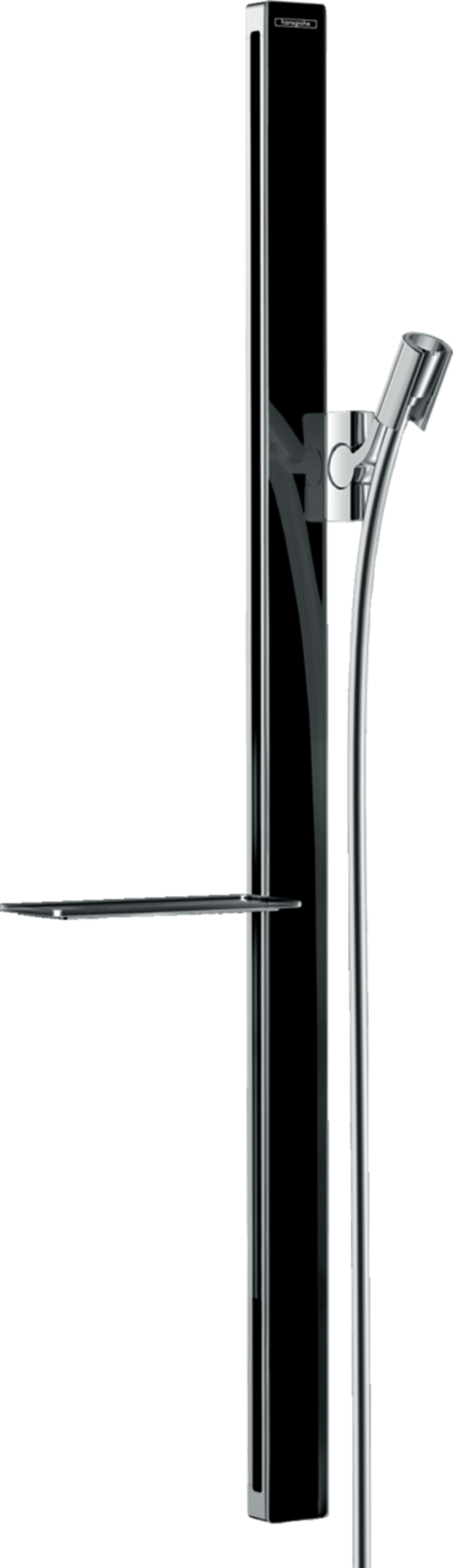 Drążek prysznicowy 90 cm z wężem chrom/czarny Hansgrohe Unica