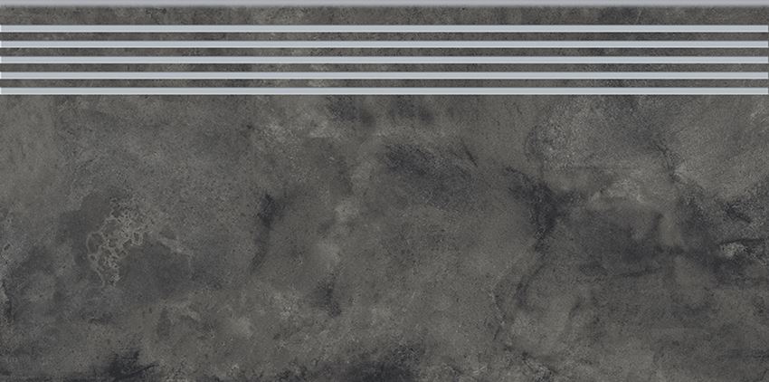 Płytka stopnicowa 29,8x59,8 cm Opoczno Quenos Graphite Steptread