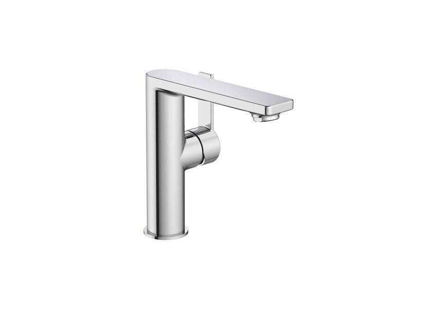 Bateria umywalkowa jednouchwytowa Cold Start medium z korkiem click-clack chrom Roca Targa