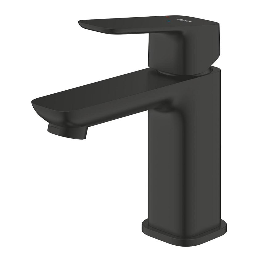 Bateria umywalkowa z korkiem klik-klak rozmiar S matte black Grohe Cubeo