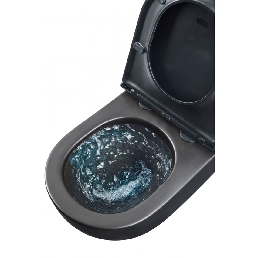 Miska WC podwieszana IÖ Mufi Plus Spin Flux Plus Black Mat