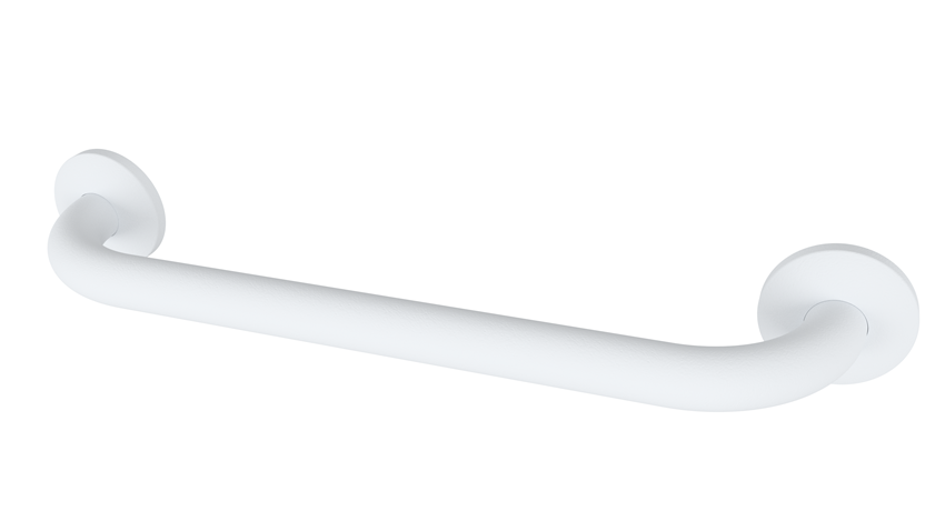 Poręcz dla niepełnosprawnych prosta 50 cm biała z rozetą maskującą Makoinstal Makomed