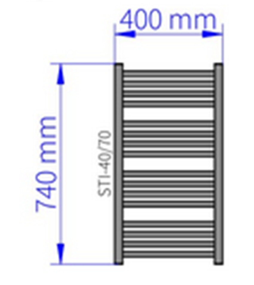 Grzejnik łazienkowy 40x70 Instal-Projekt Stick rysunek