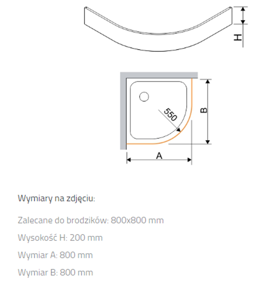 Obudowa do brodzika Sanplast OBP 625-404-0420-01-000 rys techniczny