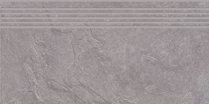 Płytka stopnicowa 29,8x59,8 cm Cersanit Colosal light grey