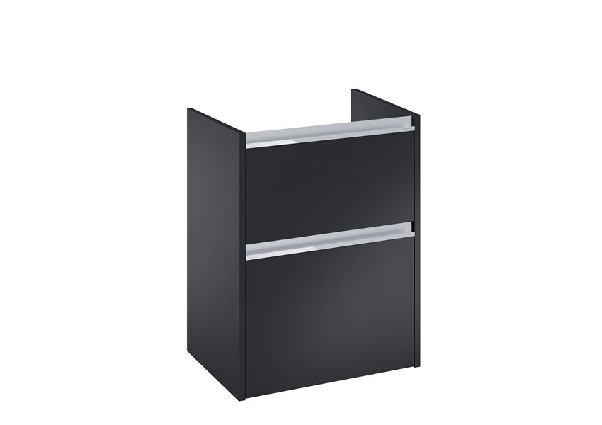 Szafka podumywalkowa Compacto 50 cm z 2 szufladami czarny mat Roca Gap Pro