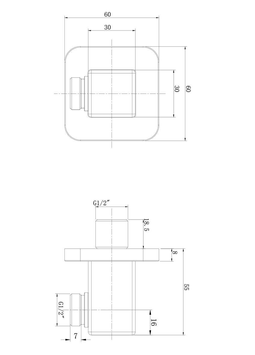 Przyłącze kątowe Omnires rysunek