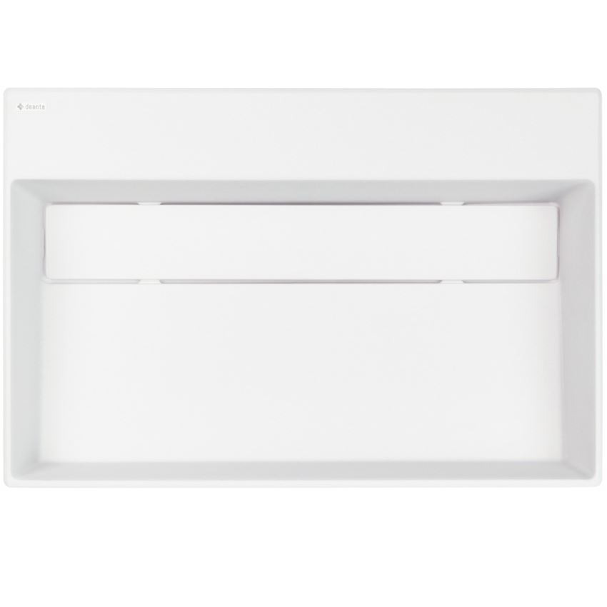 Umywalka stawiana na blacie z miejscem na baterię - z maskownicą 60x40 cm alabaster Deante Correo