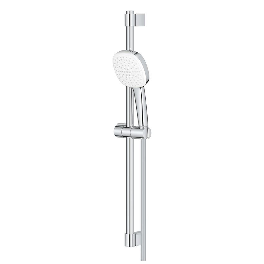 Zestaw prysznicowy z drążkiem 60 cm 2 strumienie bez baterii chrom Grohe Tempesta Cube 110