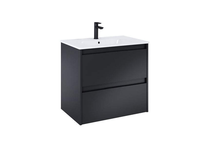 Szafka podumywalkowa 70 cm z 2 szufladami czarny mat Roca Alpine
