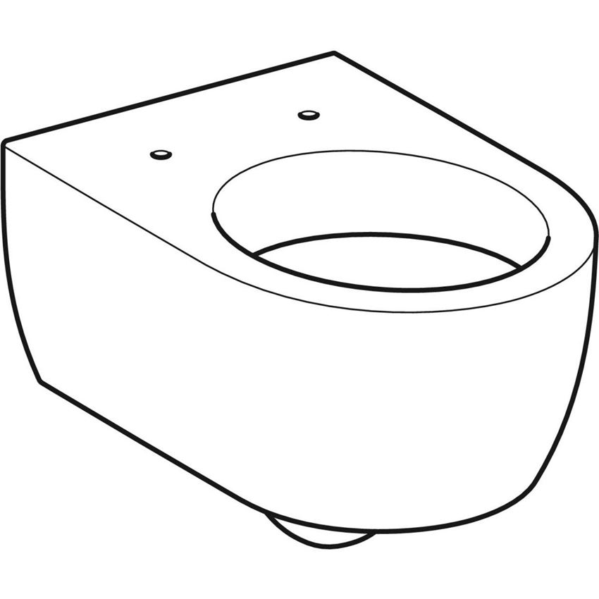 Miska WC wisząca ukryte mocowania Geberit iCon rysunek