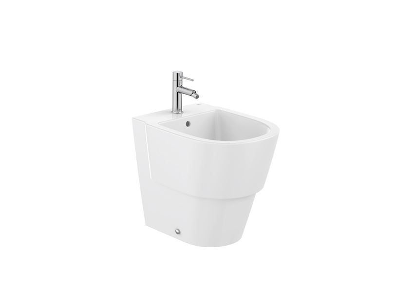 Bidet stojący przyścienny bez deski 36x50 cm biały Roca Tura