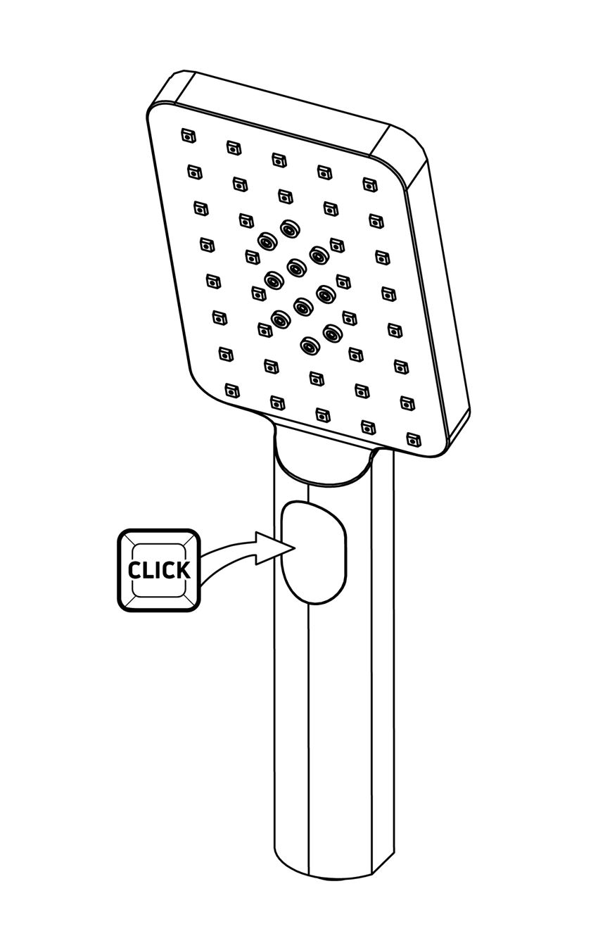 Słuchawka prysznicowa 3-funkcyjna Deante Alpinia rysunek