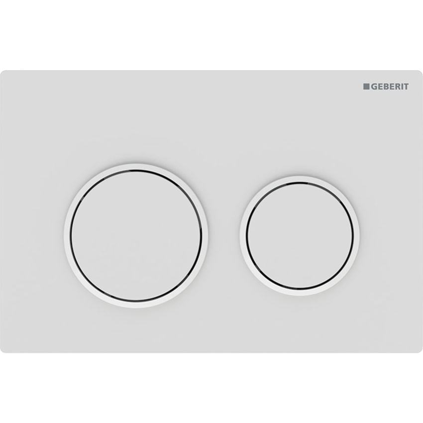 Przycisk spłukujący Omega20 płyta i przyciski lakierowane na kolor biały