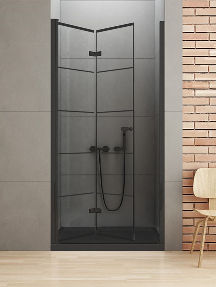 Drzwi prysznicowe lewe 90x195 cm New Trendy New Soleo Black