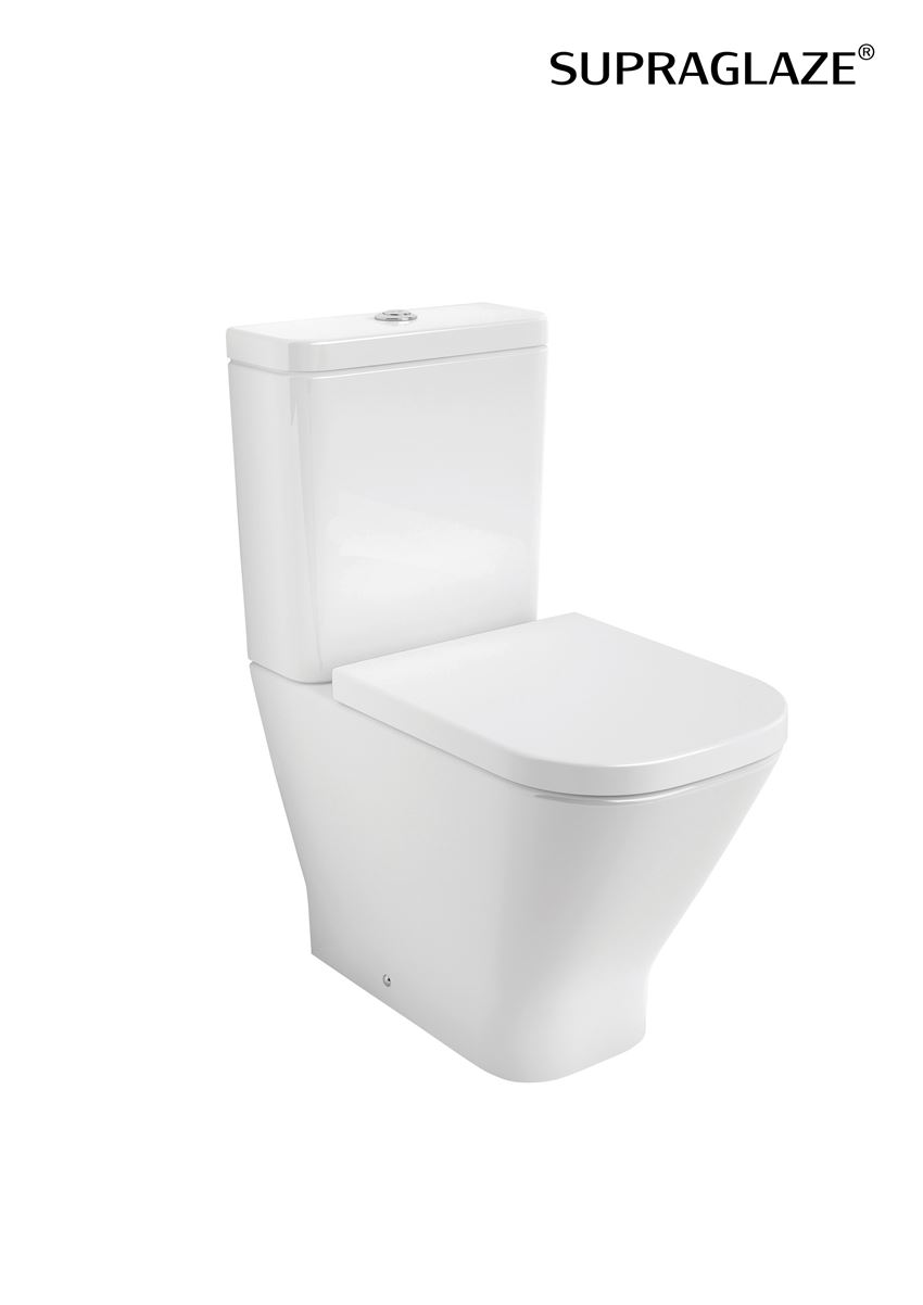 Miska WC do kompaktu WC Rimless o/podwójny powłoka Superglaze 36,5x60x79 cm