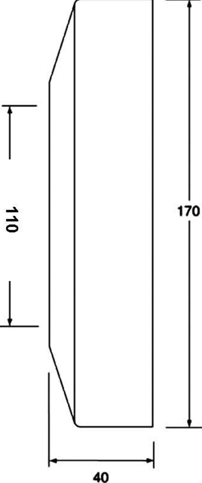 Rozeta maskująca McAlpine WC17-110 rys techniczny