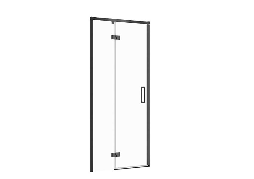 Drzwi prysznicowe lewe profile czarne 90x195 cm Cersanit Larga