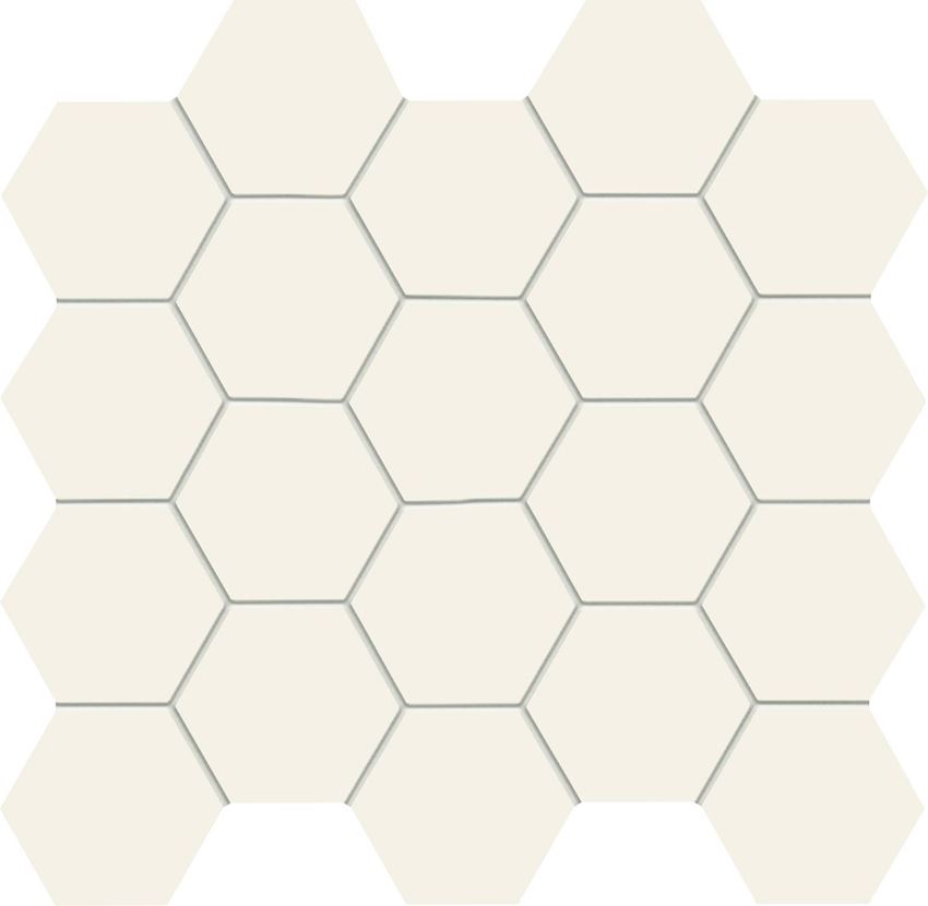 Mozaika ścienna 30,6x28,2 cm Tubądzin All in white / white