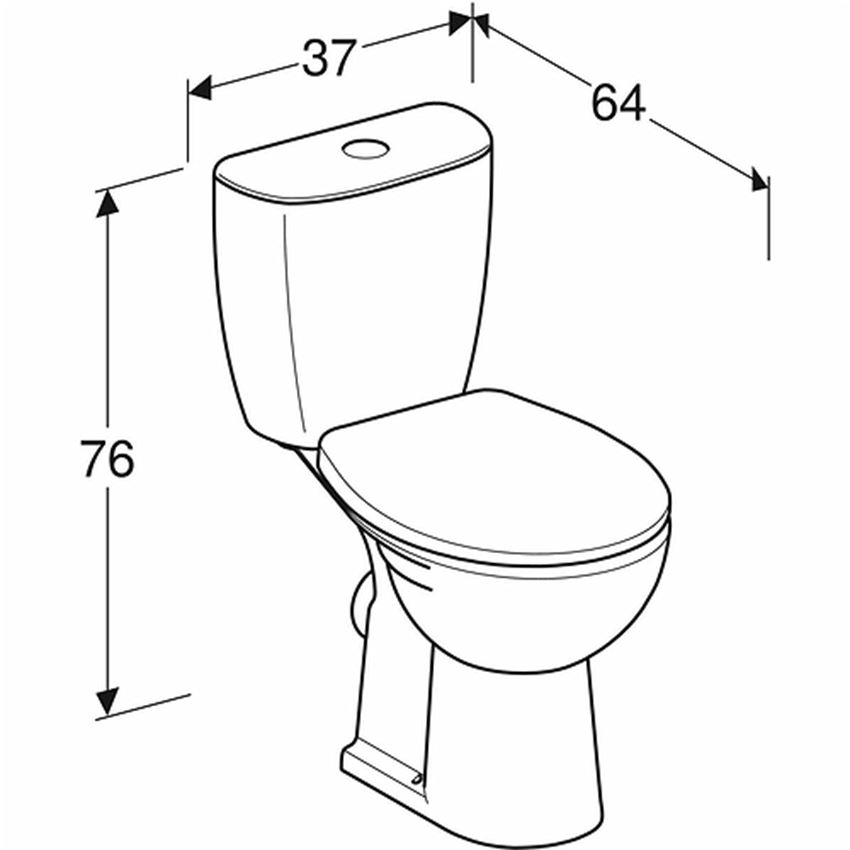 Zestaw WC kompakt bez deski Koło Rekord rysunek