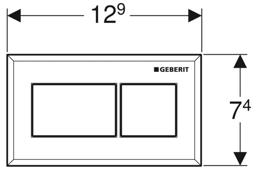 Przycisk spłukujący Geberit 116.051.GH.1 rys techniczny