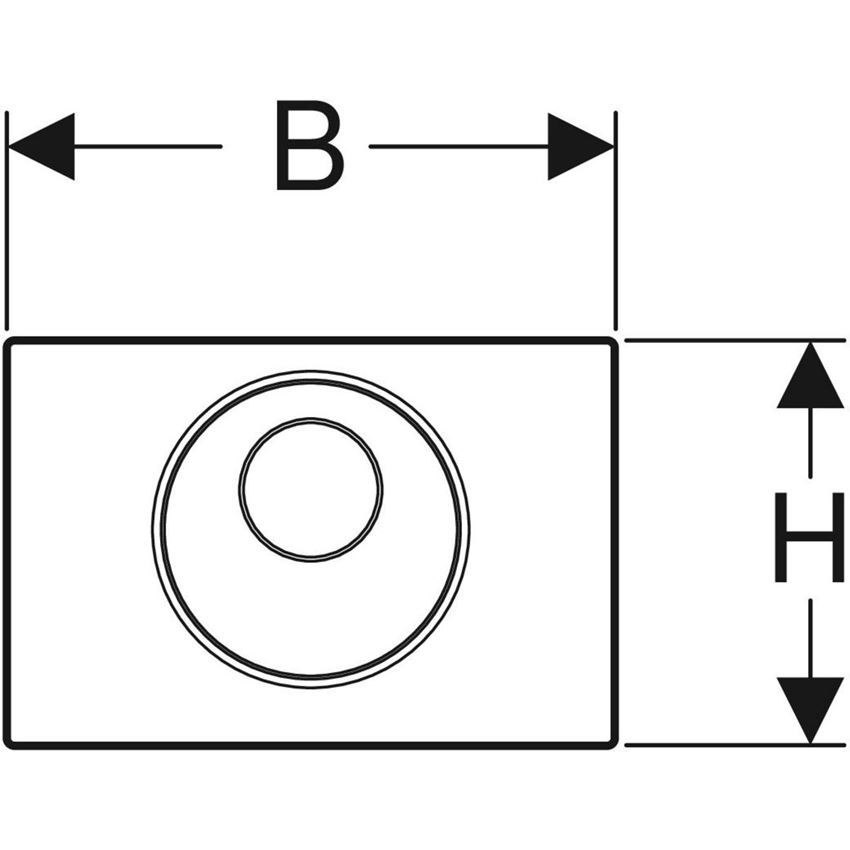 Elektroniczny zestaw uruchamiający WC zasilanie sieciowe do spłuczki podtynkowej Sigma 8 cm Geberit Sigma10 rysunek
