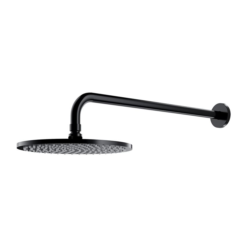 Deszczownica 1-funkcyjna 25 cm czarny półmat Omnires SlimLine Air