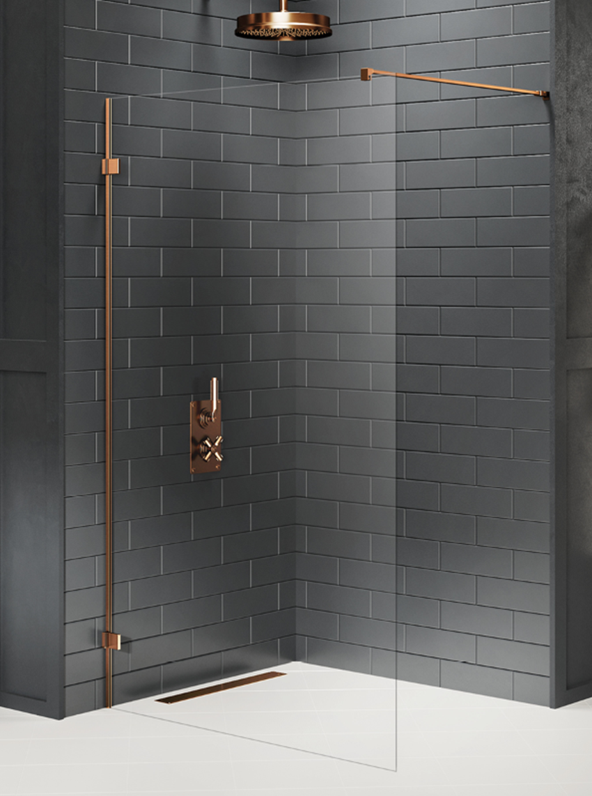 Kabina walk-in New Trendy Avexa Copper Brushed EXK-7137