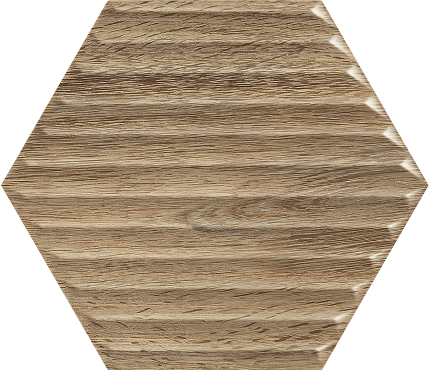 Płytka ścienna 19,8x17,1 cm Paradyż Woodskin Wood Heksagon Struktura B Ściana