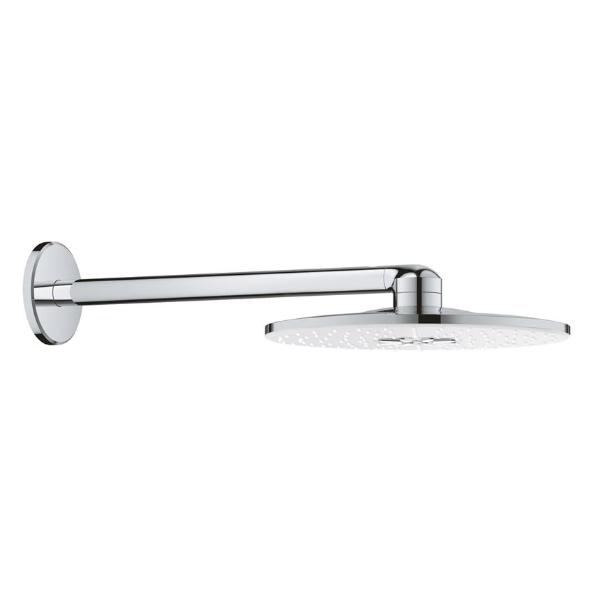 Deszczownica z ramieniem 43 cm 2 strumienie moon white Grohe Rainshower SmartActive 310