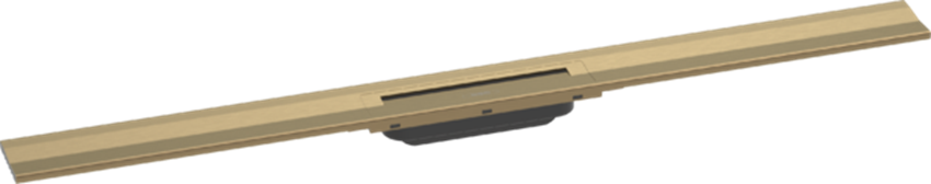 Element zewnętrzny odpływu liniowego 1000 z możliwością przycięcia montaż przyścienny brąz szczotkowany Hansgrohe RainDrain Flex