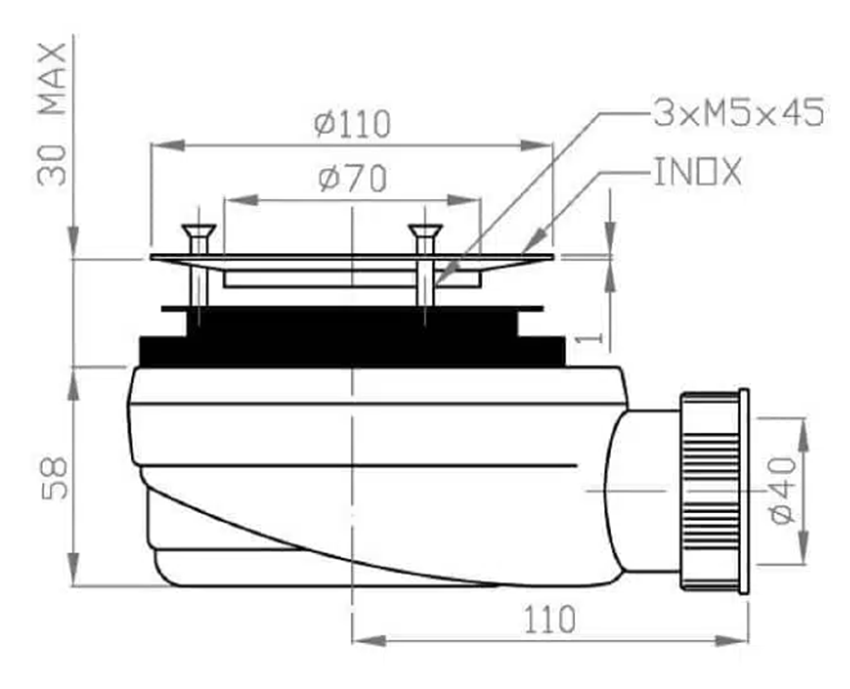 Schedpol syfon rys techniczny