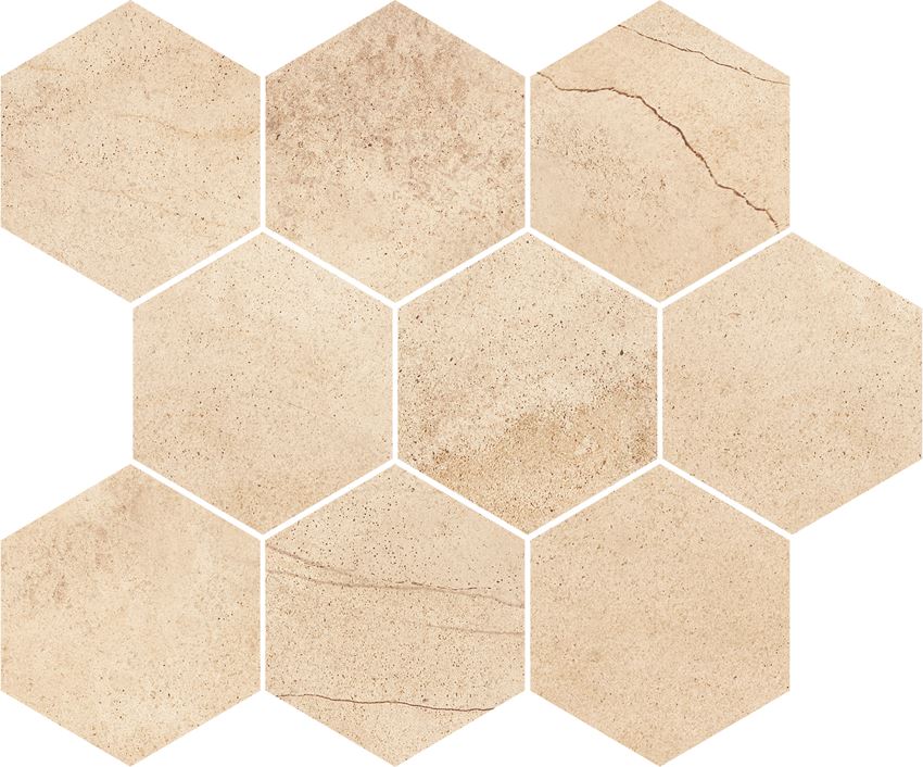 Mozaika 28x33,7 cm Opoczno Sahara Desert Mosaic Hexagon