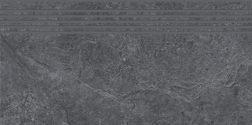 Płytka stopnicowa 29,8x59,8 cm Cersanit Colosal graphite
