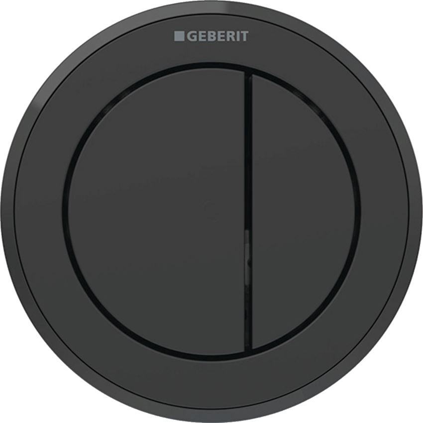 Przycisk spłukujący pneumatyczny przycisk meblowy, rozetka i przyciski czarny mat Geberit Typ 10