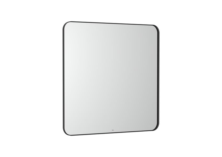 Lustro w ramie 80x70 cm czarne Roca Luna
