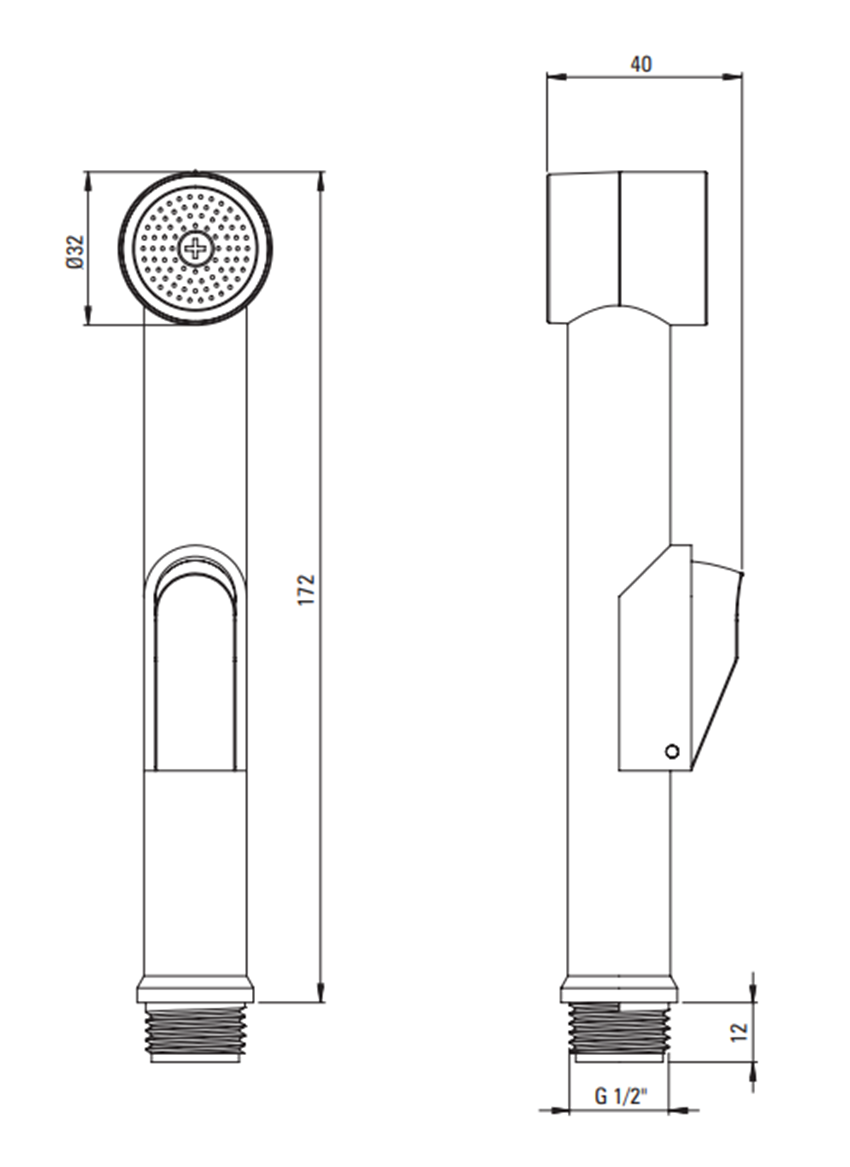 Bidetta Deante Bidetta XDCA6SCA1 rys techniczny