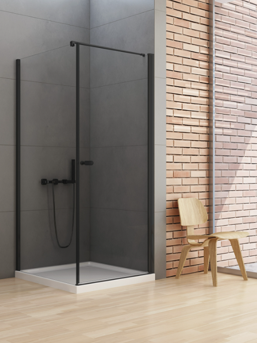Kabina prysznicowa New Trendy New Soleo Black D-0230A/D-0148B-WP