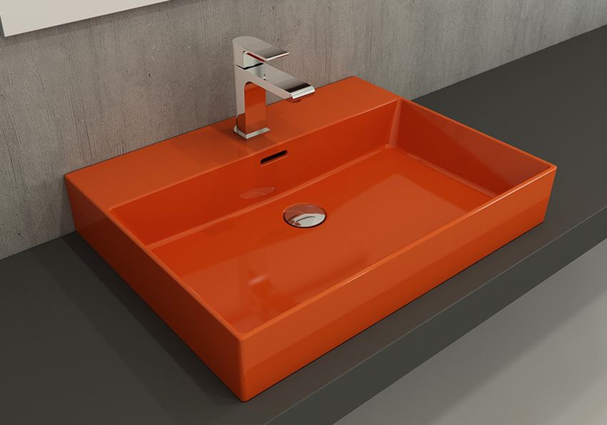 Umywalka meblowa/nablatowa/wisząca 60 cm Glossy Orange Bocchi Milano