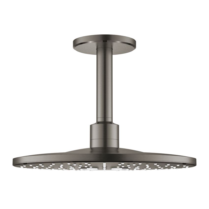 Deszczownica z przepustem stropowym 2 strumienie brushed hard graphite Grohe Rainshower SmartActive 310