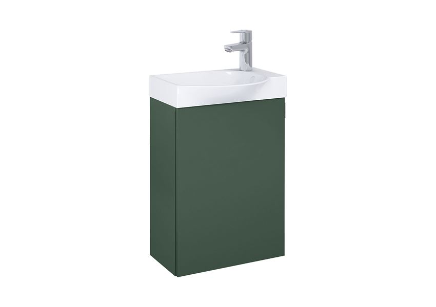 Zestaw łazienkowy Unik 45 cm z 1 drzwiami zielony mat Roca Ravell