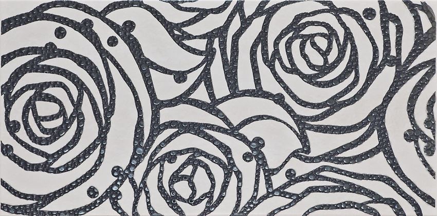 Płytka dekoracyjna 29,7x60 cm Cersanit Modena grey inserto rose