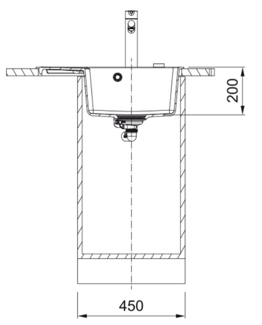 Zlewozmywak granitowy Franke Centro CNG 611-62 TL 114.0693.566 rys techniczny