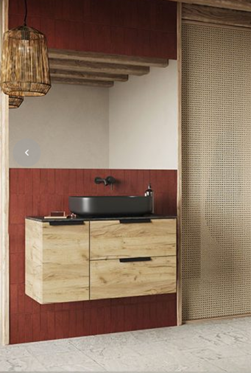 Szafka pod blat z drzwiami bez uchwytów 30 cm dąb artisan Defra Faro