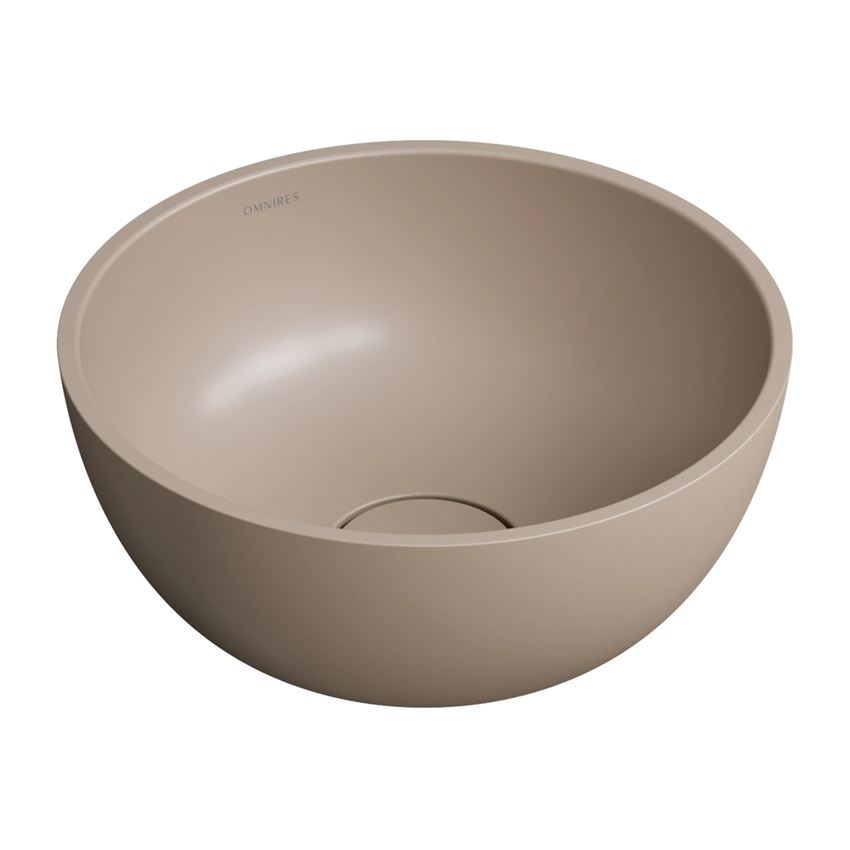 Umywalka nablatowa 35 cm dune beige mat Omnires Shell
