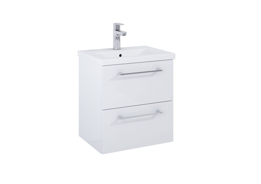 Szafka podumywalkowa 50 cm z 2 szufladami biały połysk Roca Roma Compact