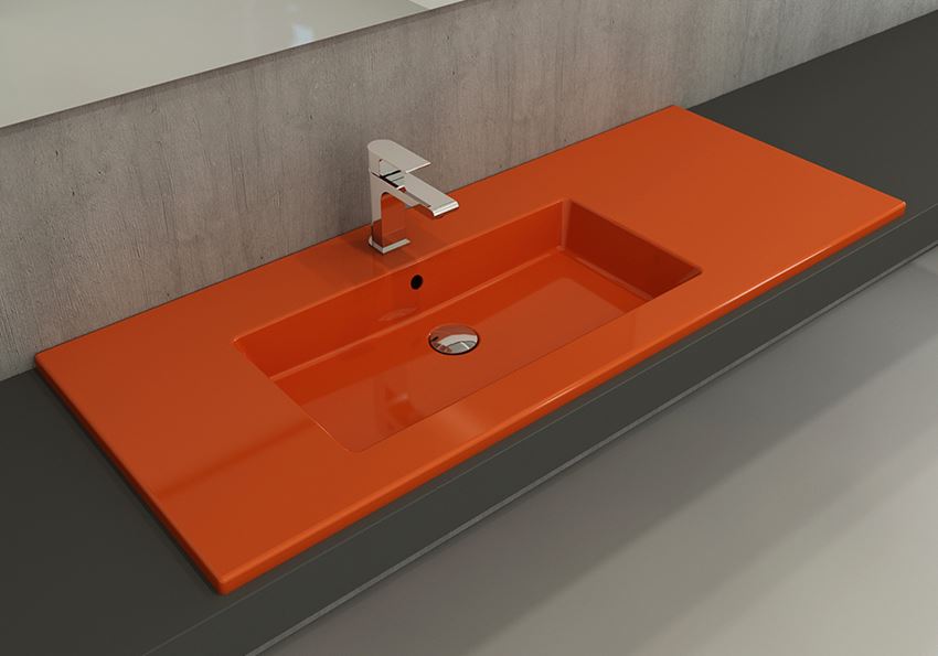 Umywalka meblowa/nablatowa 120 cm Glossy Orange Bocchi Milano