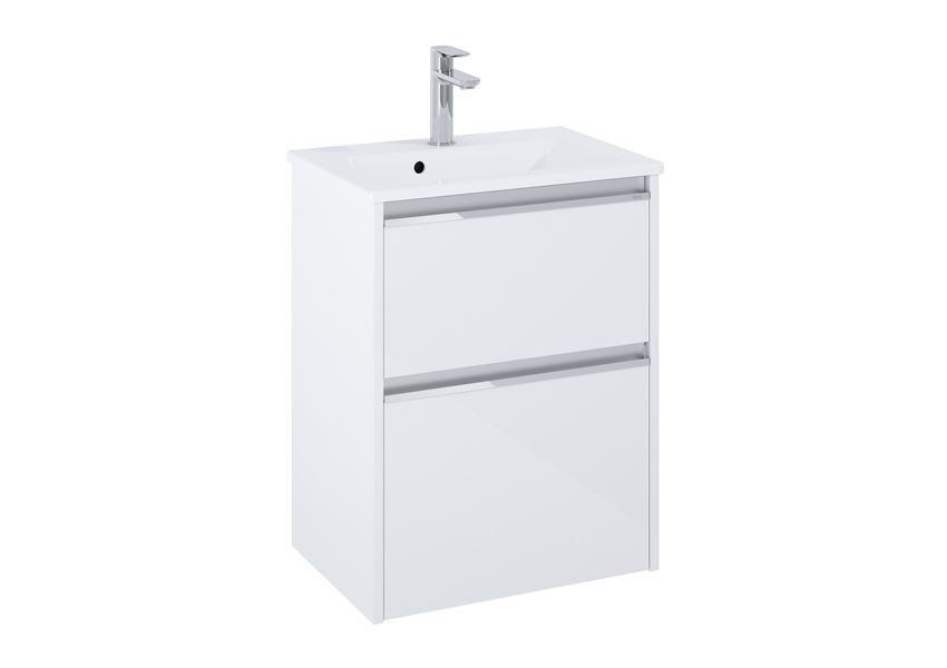 Szafka podumywalkowa Compacto 50 cm z 2 szufladami biały połysk Roca Gap Pro