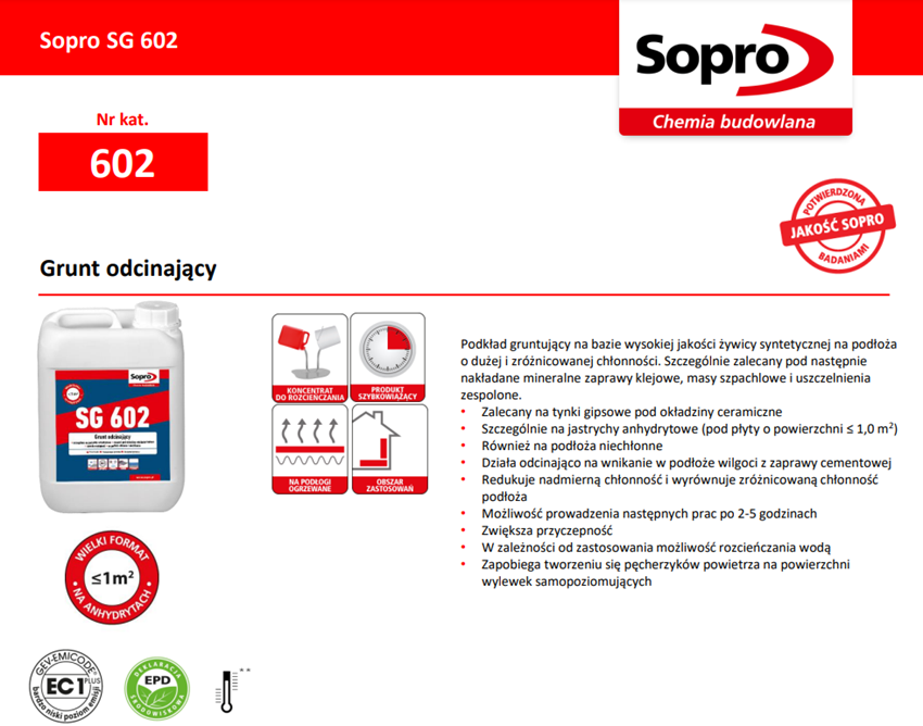 Sopro SG 602 7760205 karta techniczna